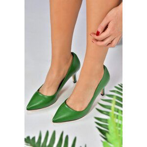 Fox Shoes Green Thin Heels Women's Stiletto