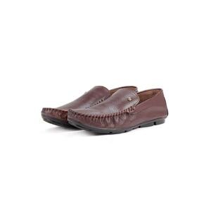 Ducavelli Attic Genuine Leather Men's Casual Shoes, Rok Loafer Shoes Brown