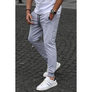 Madmext Gray Basic Men's Tracksuits with Elastic Legs 6512