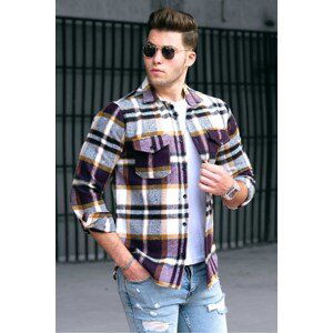 Madmext Plaid Purple Shirt 4921