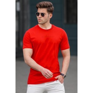 Madmext Men's Red Printed T-Shirt 5258