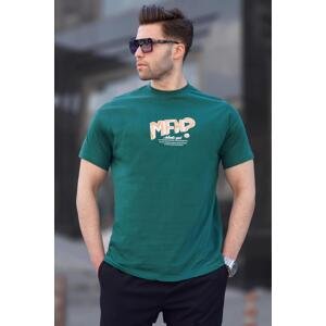 Madmext Men's Printed Dark Green T-Shirt 6124