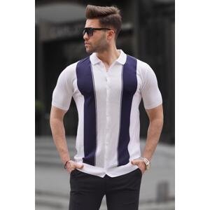 Madmext White Polo Neck Knitwear Men's T-Shirt 6353