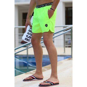 Madmext Men's Neon Yellow Marine Shorts 5087