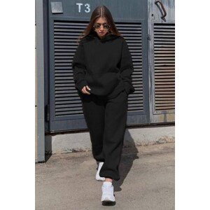 Madmext Women's Black Hooded Oversize Tracksuit