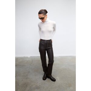 VATKALI Faux leather cargo leather trousers