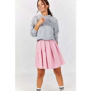 armonika Women's Pink Short Flared Skirt