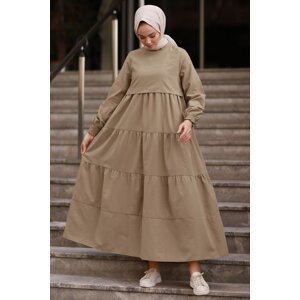 InStyle One Layer Detail Loose Dress - Cream