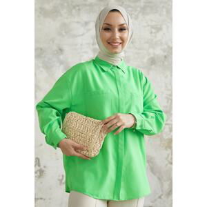 InStyle Alise Shirt with Double Pocket Detail - Neon Green