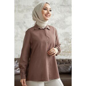 InStyle Nilda Basic Shirt - Brown with Milk