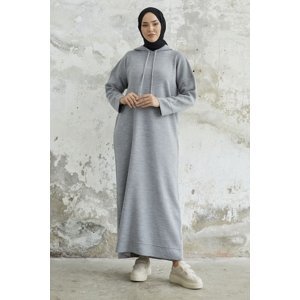 InStyle Ivona Hooded Knitwear Dress - Gray