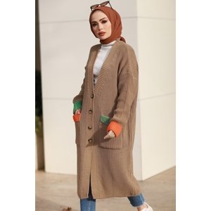 InStyle Buttoned Loose Cardigan as Beige