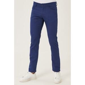 AC&Co / Altınyıldız Classics Men's Indigo Canvas Slim Fit Slim Fit 100% Cotton 5 Pocket Trousers