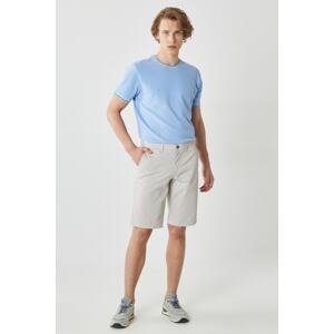 AC&Co / Altınyıldız Classics Men's Stone Slim Fit Slim Fit Dobby Shorts 100% Cotton Casual Chino Shorts.