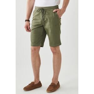 ALTINYILDIZ CLASSICS Men's Khaki Slim Fit Slim Fit Normal Waist Flexible Casual Shorts with Side Pockets