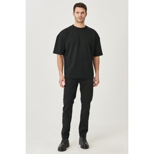 ALTINYILDIZ CLASSICS Men's Black Slim Fit Slim Fit 5 Pocket Flexible Casual Trousers