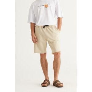 AC&Co / Altınyıldız Classics Men's Beige Standard Fit Normal Cut Cotton Stretch Knitted Shorts,