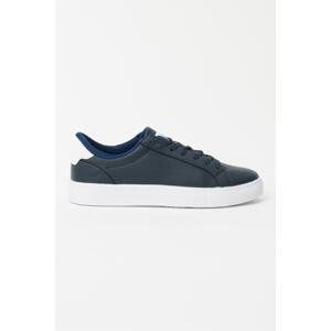 AC&Co / Altınyıldız Classics Men's Navy Blue-white Lace-up Comfortable Sole Casual Sneaker Shoes