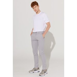 ALTINYILDIZ CLASSICS Men's Gray Slim Fit Slim Fit Cotton Flexible Comfortable Chino Trousers