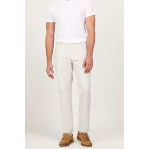 ALTINYILDIZ CLASSICS Men's Stone Comfort Fit Relaxed Cut Cotton Diagonal Patterned Stretchy Trousers
