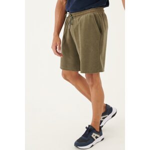 ALTINYILDIZ CLASSICS Men's Khaki Standard Fit Regular Cut Towel Shorts