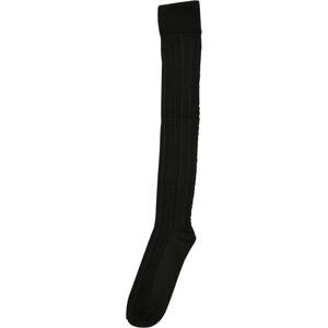 Útulné žakárové overknee ponožky černé