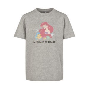 Dětská mořská panna v srdci tričko vřesové šedé