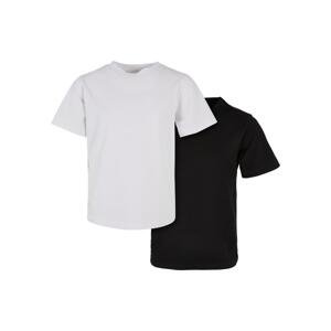 Chlapecké organické základní tričko 2-balení bílá/černá