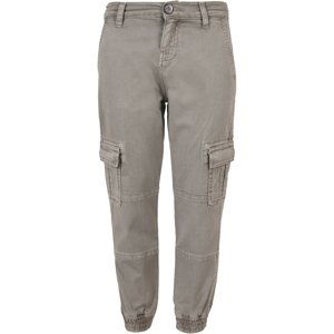 Boys Washed Cargo Twill Jogging Kalhoty šedé