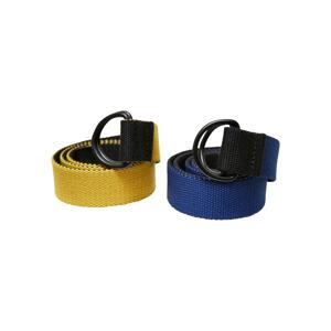 Easy D-Ring Belt Kids 2-Pack černá/královská+černá/žlutá