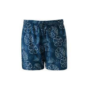 ALTINYILDIZ CLASSICS Men's Navy Blue-white Standard Fit Pocket Patterned Quick Drying Swimsuit Swim Shorts