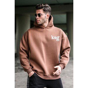 Madmext Men's Brown Oversize Sweatshirt 5337