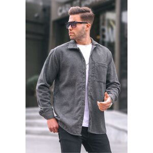 Madmext Anthracite Regular Fit Lumberjack Shirt 5580