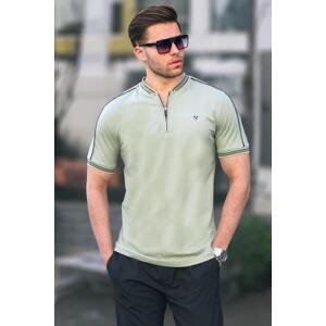 Madmext Green Polo Neck Men's T-Shirt 9281