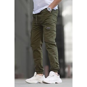 Madmext Khaki Cargo Pocket Jogger Trousers 5437