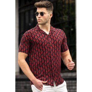 Madmext Burgundy Men's Shirt 4944