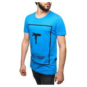 Madmext Uzi Printed Blue T-Shirt 2533