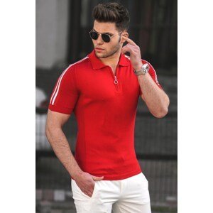 Madmext Red Polo Neck Knitwear T-Shirt 5084