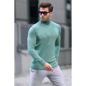 Madmext Men's Green Turtleneck Knitwear Sweater 6809