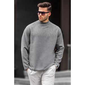 Madmext Anthracite Men's Turtleneck Oversize Sweater 6114