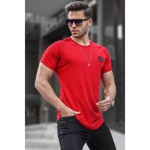Madmext Ripped Detailed Red T-Shirt T4002