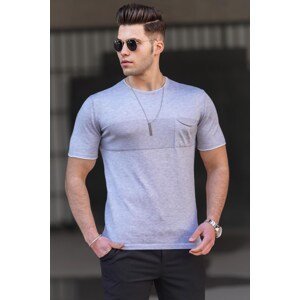 Madmext Men's Gray T-Shirt 5089