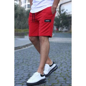 Madmext Men's Red Basic Capri Shorts