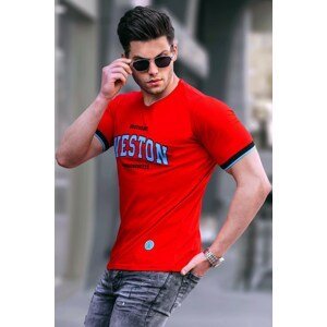Madmext Men's Printed Red T-Shirt 4593