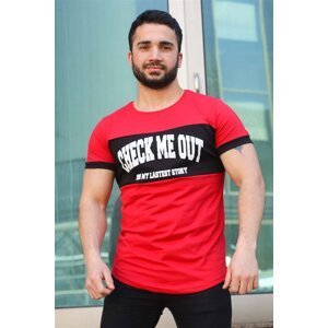 Madmext Print Detailed Red T-Shirt 3013