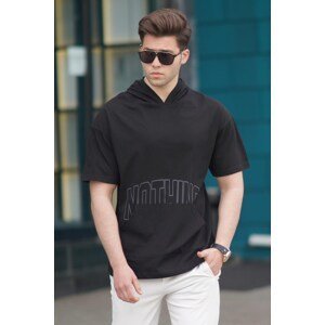 Madmext Men's Black Printed T-Shirt 5236