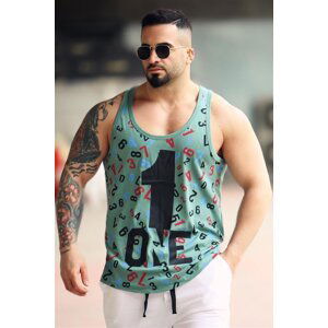 Madmext Printed Mint Green Undershirt 2626