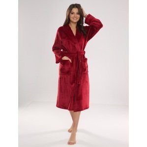 Women's bathrobe De Lafense 628 Abigail long M-2XL burgundy 069