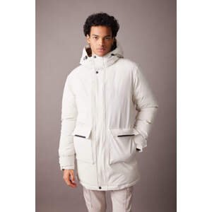 DEFACTO Water Repellent Slim Fit Hooded Fleece Lined Puffer Jacket
