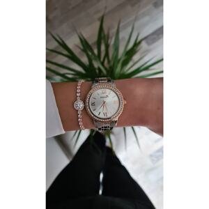 Polo Air Luxury Stone Roman Numeral Women's Wristwatch Zircon Stone Elegant Bracelet Copper-silver Color